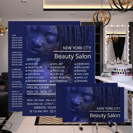 Glitterend Model, Schoonheidsspecialiste, Beauty S Flyer