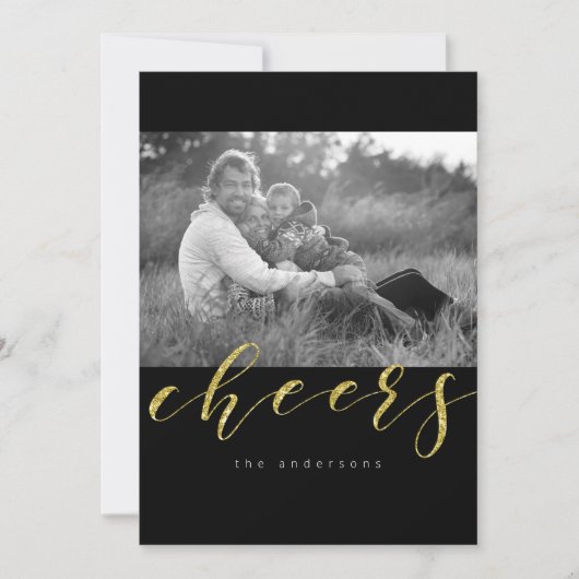 Glitterend Nieuwjaar Feestdagenkaart (Voorkant)