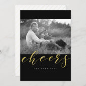 Glitterend Nieuwjaar Feestdagenkaart (Voorkant / Achterkant)