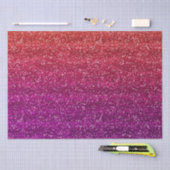 Glitterend Oranje en Paarse Gradiënt Glitters Tissuepapier (Craft)