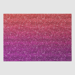 Glitterend Oranje en Paarse Gradiënt Glitters Tissuepapier