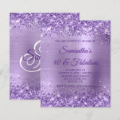 Glitterend Paars Folie Monogram 40 & Fabulous Uitn (Voorkant / Achterkant)