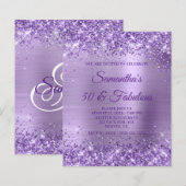 Glitterend Paars Folie Monogram 50 & Fabulous Uitn (Voorkant / Achterkant)