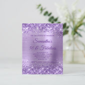 Glitterend Paars Folie Monogram 50 & Fabulous Uitn (Staand voorkant)
