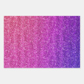 Glitterend paarse en roze verloop glitter inpakpapier vel (Voorkant 3)