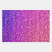 Glitterend paarse en roze verloop glitter inpakpapier vel (Voorkant 2)