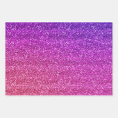 Glitterend paarse en roze verloop glitter inpakpapier vel (Voorkant)