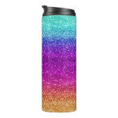Glitterend regenboog verloop glitter thermosbeker (Geroteerd rechts)