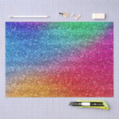 Glitterend regenboogradiënt glitters tissuepapier (Craft)