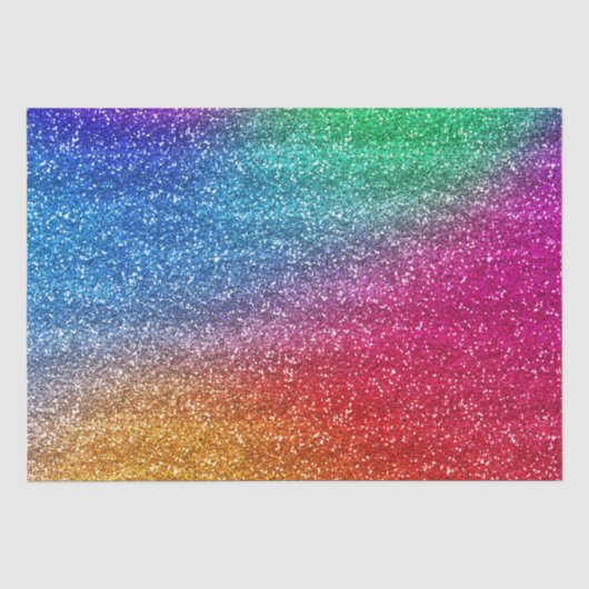 Glitterend regenboogradiënt glitters tissuepapier (Voorkant)