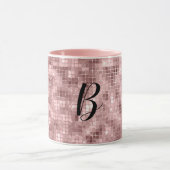 Glitterend Roze Goud Roze Luxe Glans Mok (Midden)