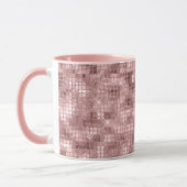 Glitterend Roze Goud Roze Luxe Glans Mok (Links)