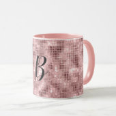 Glitterend Roze Goud Roze Luxe Glans Mok (Voorkant rechts)