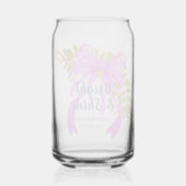 Glitterend Roze Lint Kerstmis Blikvorm Glas (Achterkant)