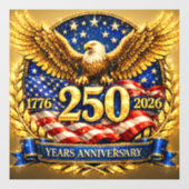 Glitterend Semiquincentennial Adelaar Embleem Raamsticker (Vel)