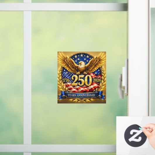 Glitterend Semiquincentennial Adelaar Embleem Raamsticker (Huis)
