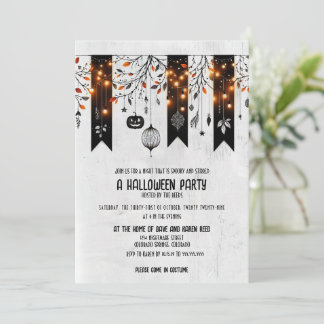 Glitterend Slinger Halloweenfeest Kaart