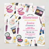 Glitterend Verjaardags Schoonheid Manicure Feest Kaart (Voorkant / Achterkant)