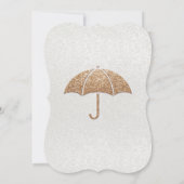 Glitterend wit en goud Vrijgezellenfeest Uitnodige Kaart (Achterkant)