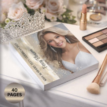 Glitterend Zand Pageant Handtekening Blok Notitieb