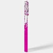 Glitterend Zilver Glitter Roze Glam Naam Case-Mate iPhone Case (Achterkant / Rechts)