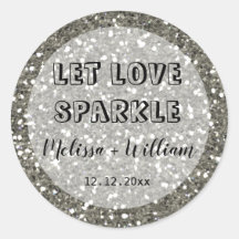 Glitterend Zilveren Glitters Laat Liefde Fonkeling