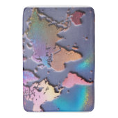 Glitterende 3D Kleurrijke Wereldkaart  Badmat (Voorkant Verticaal)
