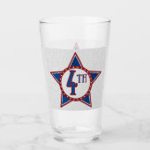 Glitterende 4 juli glas (Voorkant)