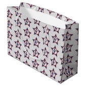 Glitterende 4 juli groot cadeauzakje (Achterkant Gekanteld)