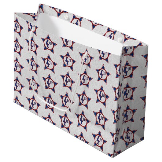 Glitterende 4 juli groot cadeauzakje (Voorkant Gekanteld)