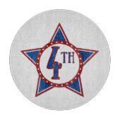 Glitterende 4 juli snijplank (Voorkant)