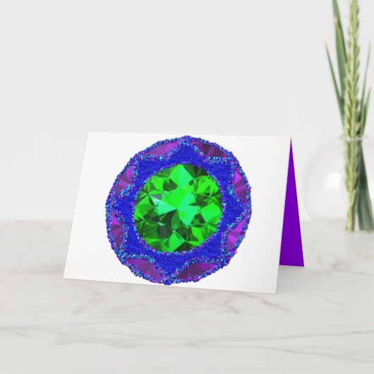 Glitterende 8-puntige ster Eid Feestdagen Kaart (Voorkant)