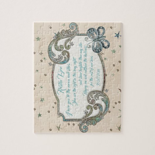 Glitterende Aangepaste Puzzel Voorstel (Verticaal)