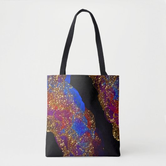 Glitterende Alcohol Inkt Tote Bag (Voorkant)