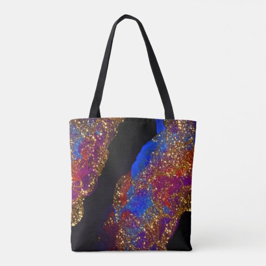 Glitterende Alcohol Inkt Tote Bag (Achterkant)