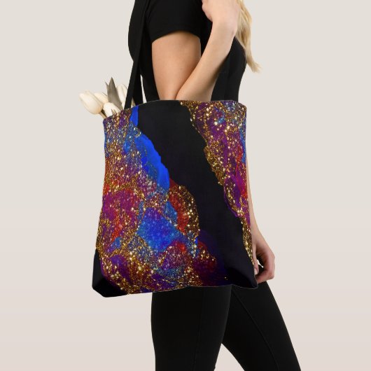 Glitterende Alcohol Inkt Tote Bag (Dichtbij)