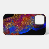 Glitterende alcoholinkt iPhone hoesje (Achterkant horizontaal)