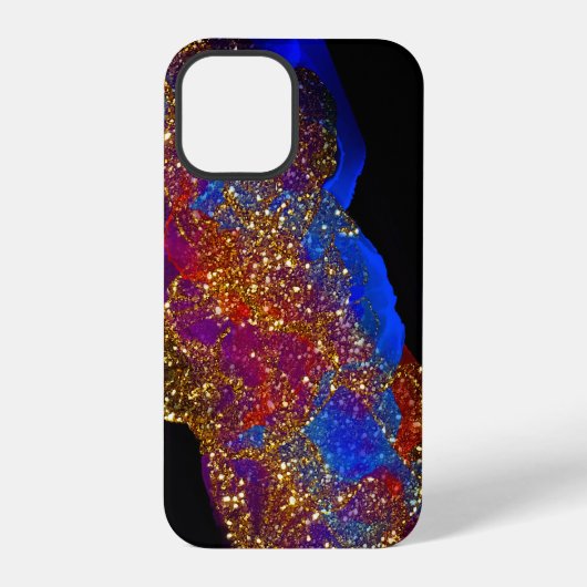 Glitterende alcoholinkt iPhone hoesje (Achterkant)