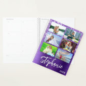 Glitterende Amethist Glam 14 Foto Collage Planner (Display)