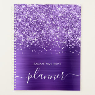 Glitterende Amethist Paarse Glam Planner