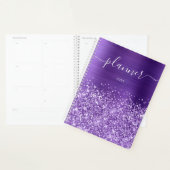 Glitterende Amethyst Paarse Glam 2025 Planner (Display)