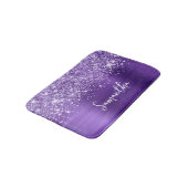 Glitterende Amethyst Paarse Glam Naam Badmat (Gekanteld)