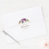 Glitterende Amethyst Quinceanera Sticker (Envelop)