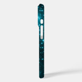 Glitterende Aqua En Teal Hemelse Sterren Case-Mate iPhone Case (Achterkant / Links)