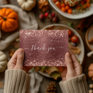 Glitterende Baksteen Rood Folie 40e Verjaardag Bed Briefkaart