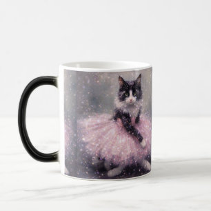 Glitterende Ballerina Kat in Roze Tutu Magische Mok