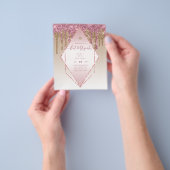 Glitterende BAT MITZVAH Uitnodigingen Glitter Spar Flyer (Hand)