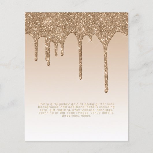 Glitterende BAT MITZVAH Uitnodigingen Glitter Vonk (Achterkant)