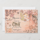 Glitterende Bladeren Winter Fall Fee Feest Uitnodi Kaart (Voorkant)