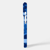 Glitterende Blauwe Camouflage Gepersonaliseerd Case-Mate iPhone Case (Achterkant / Links)